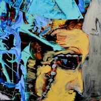 shopper in tehran  |  mixed media on canvas  |  30x40