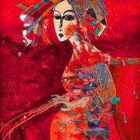 carnival | mixed media on wood | 26.5 carnival | mixed media on wood | 26.5